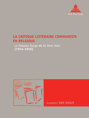 cover image of La critique littéraire communiste en Belgique